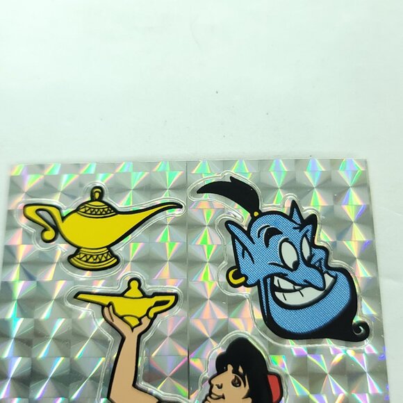 Disney Aladdin Genie Lamp Vending Machine Sticker Prism 1990's Vintage NEW - Picture 2 of 4